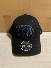 Load image into Gallery viewer, BYU Cougars NCAA Zephyr Black One Size Stretch Fit Hat Cap - Casey's Sports Store