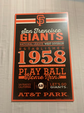 Load image into Gallery viewer, San Francisco Giants MLB 17" x 11" Wood Sign Established Design Wincraft - Casey's Sports Store