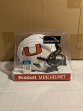 Load image into Gallery viewer, Miami Hurricanes NCAA Riddell Speed White Lunar Alternate Mini Helmet - Casey's Sports Store