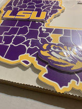 Load image into Gallery viewer, LSU Tigers NCAA 18" State Design Wall Decorative Sign Evergreen Enterprises - Casey's Sports Store