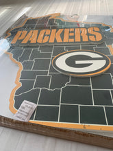 Load image into Gallery viewer, Green Bay Packers NFL 18" State Design Wall Decorative Sign Evergreen - Casey's Sports Store