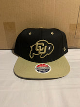 Load image into Gallery viewer, Colorado Buffaloes NCAA Zephyr Black Two Tone Captain Snapback Hat - Casey's Sports Store