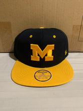 Load image into Gallery viewer, Michigan Wolverines NCAA Zephyr Blue Two Tone Captain Snapback Hat - Casey's Sports Store
