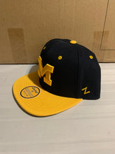 Load image into Gallery viewer, Michigan Wolverines NCAA Zephyr Blue Two Tone Captain Snapback Hat - Casey's Sports Store
