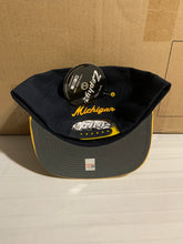 Load image into Gallery viewer, Michigan Wolverines NCAA Zephyr Blue Two Tone Captain Snapback Hat - Casey's Sports Store