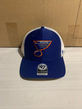 Load image into Gallery viewer, St. Louis Blues NHL '47 Brand Throwback Blue Adjustable Snapback Mesh Hat - Casey's Sports Store