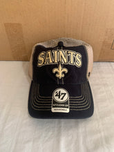 Load image into Gallery viewer, New Orleans Saints NFL '47 Brand Black Clean Up Adjustable Mesh Hat - Casey's Sports Store