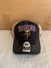 Load image into Gallery viewer, Minnesota Vikings NFL '47 Brand Black Clean Up Adjustable Mesh Hat - Casey's Sports Store