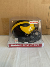 Load image into Gallery viewer, Michigan Wolverines NCAA Riddell Speed Blue Mini Helmet - Casey's Sports Store