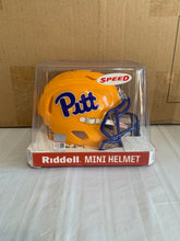 Load image into Gallery viewer, Pitt Panthers NCAA Riddell Speed Yellow Mini Helmet - Casey's Sports Store