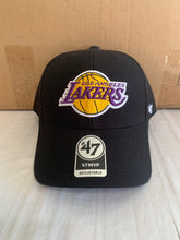 Load image into Gallery viewer, Los Angeles Lakers NBA '47 Brand Black MVP Adjustable Cap Hat - Casey's Sports Store