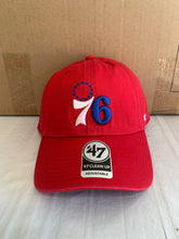 Load image into Gallery viewer, Philadelphia 76ers NBA '47 Brand Red Clean Up Adjustable Cap Hat - Casey's Sports Store