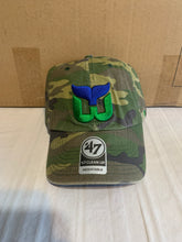 Load image into Gallery viewer, Hartford Whalers NHL '47 Brand Throwback Camo Clean Up Adjustable Hat - Casey's Sports Store