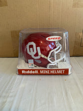 Load image into Gallery viewer, Oklahoma Sooners NCAA Riddell Speed Red Mini Helmet - Casey's Sports Store