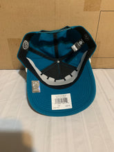 Load image into Gallery viewer, San Jose Sharks NHL '47 Brand Teal MVP DP Script Adjustable Snapback Hat - Casey's Sports Store