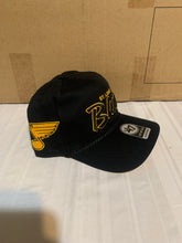 Load image into Gallery viewer, St. Louis Blues NHL '47 Brand Black MVP DP Script Adjustable Snapback Hat - Casey's Sports Store