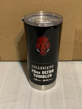 Load image into Gallery viewer, Arkansas Razorbacks NCAA 20oz Black Tumbler Cup Mug Logo Brands - Casey's Sports Store