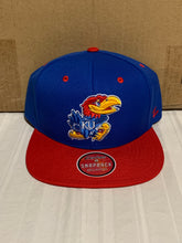 Load image into Gallery viewer, Kansas Jayhawks NCAA Zephyr Blue Two Tone Captain Snapback Hat - Casey's Sports Store