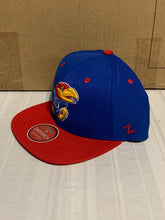 Load image into Gallery viewer, Kansas Jayhawks NCAA Zephyr Blue Two Tone Captain Snapback Hat - Casey's Sports Store