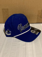 Load image into Gallery viewer, Vancouver Canucks NHL '47 Brand Blue MVP DP Script Adjustable Snapback Hat - Casey's Sports Store