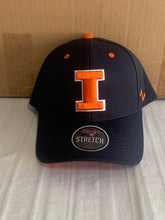 Load image into Gallery viewer, Illinois Fighting Illini NCAA Zephyr Blue One Size Stretch Fit Hat Cap - Casey's Sports Store