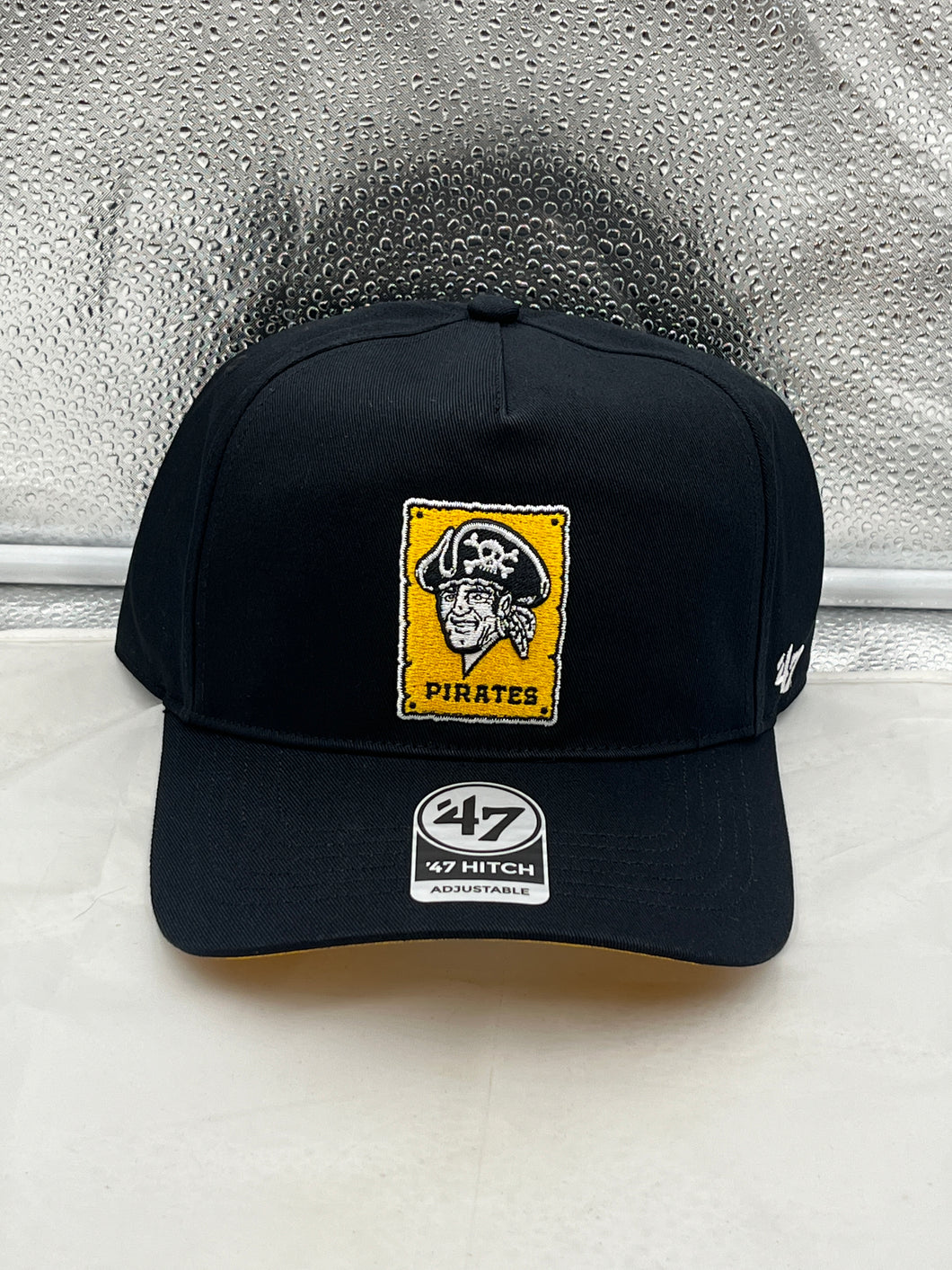 Pittsburgh Pirates MLB '47 Brand Throwback Black Hitch Adjustable Snapback Hat