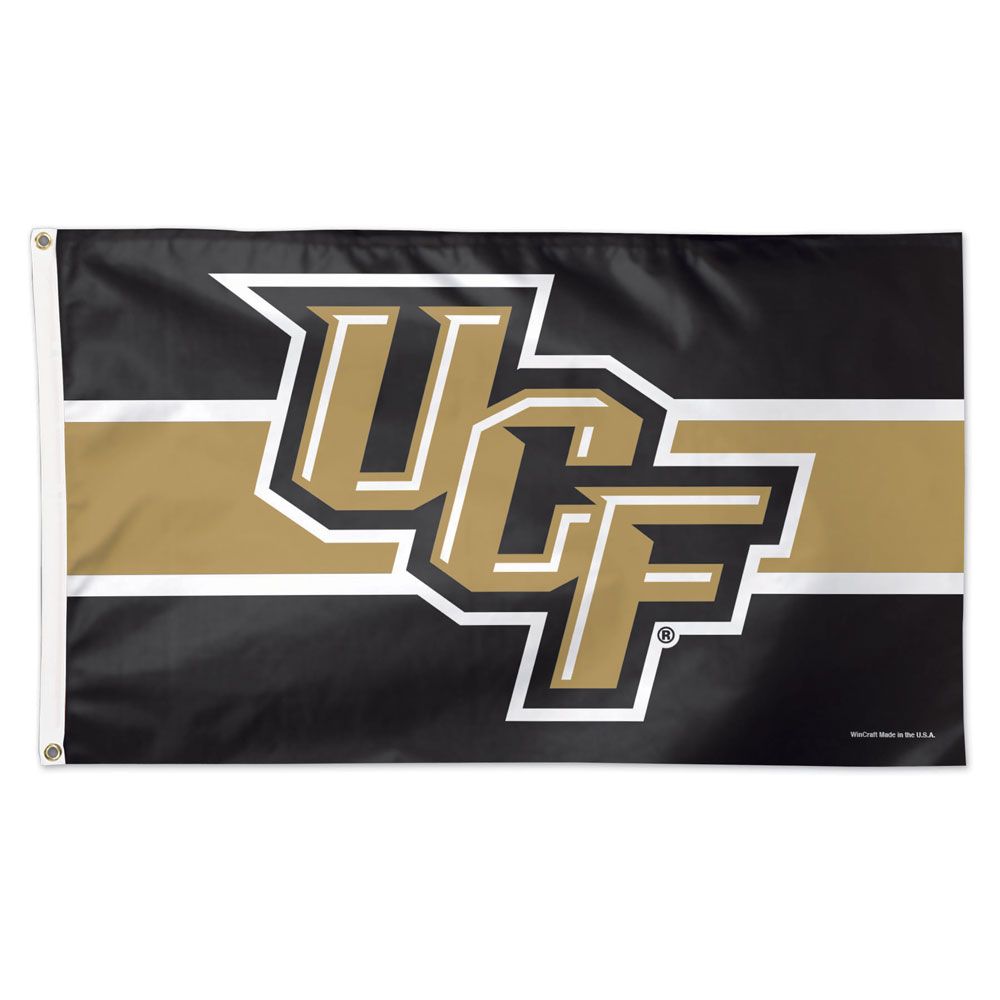 UCF Knights NCAA 3' x 5' Black Deluxe Team Flag Wincraft - Casey's Sports Store