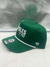 Load image into Gallery viewer, Adjustable snapback design of the Philadelphia Eagles NFL &#39;47 Throwback Green Rope Hitch Hat, highlighting its breathable fabric and stylish throwback vibe.
