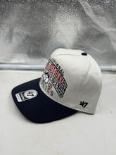 Load image into Gallery viewer, Close-up view of UConn Huskies NCAA '47 Brand Champs Off White TT Hitch Adjustable Snapback Hat showcasing the logo - perfect UConn Huskies hat.
