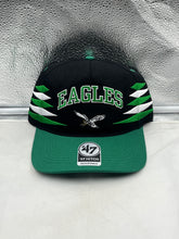 Load image into Gallery viewer, Philadelphia Eagles NFL 47 Throwback Black Diamond Hitch Snapback Adjustable Hat featuring a stylish design for fans of the team, perfect for game day.
