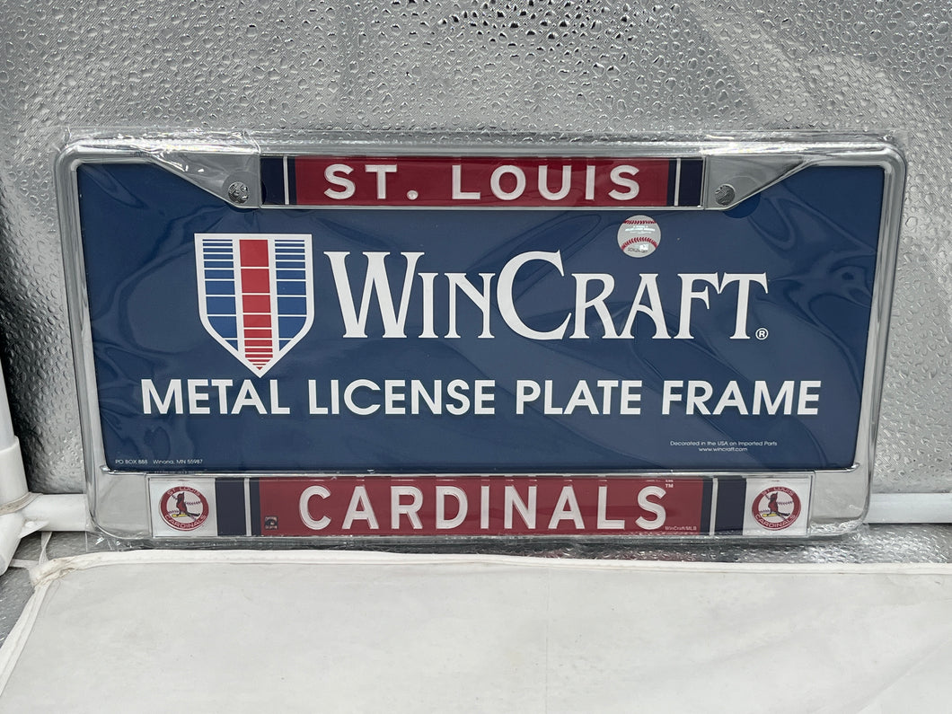 St Louis Cardinals MLB Throwback Red Laser Cut License Plate Frame Wincraft