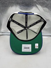 Load image into Gallery viewer, Kansas Jayhawks NCAA '47 Brand Champs Off White TT Hitch Adjustable Snapback Hat lying flat, ideal Kansas Jayhawks hat for collectors.
