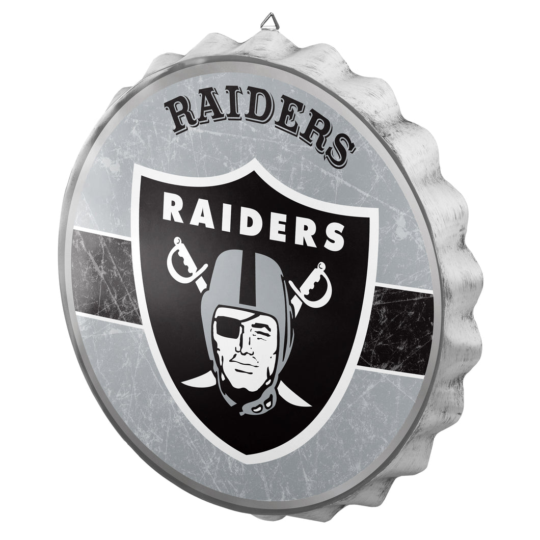 Las Vegas Raiders NFL Wall Bottle Cap Sign 12