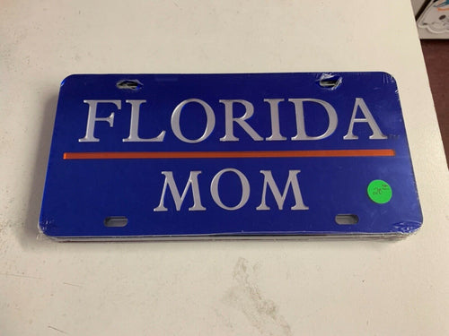 Florida Gators NCAA Blue Mirrored Laser Cut License Plate Craftique - Casey's Sports Store