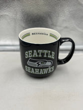 Load image into Gallery viewer, Seattle Seahawks NFL Blue 15oz Coffee Mug Cup by Logo Brands showcasing the iconic Seahawks logo, perfect for every fan's morning routine.
