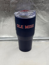 Load image into Gallery viewer, Ole Miss Rebels NCAA 30oz Tumbler by Logo Brands with double-wall insulation, designed to keep beverages hot or cold, ideal for fans showing support for Ole Miss.

