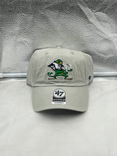 Load image into Gallery viewer, Notre Dame Fighting Irish NCAA &#39;47 Brand Gray Clean Up Adjustable Strapback Hat showcasing premium quality materials and classic design, perfect for game day or casual outings.
