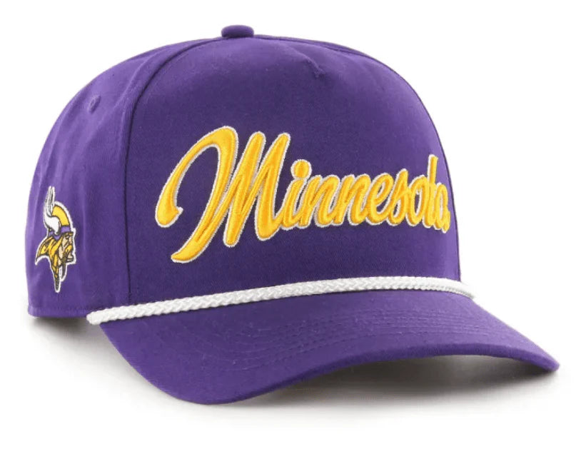 Minnesota Vikings NFL '47 Brand Purple Rope Script Hitch Snapback Adjustable Hat