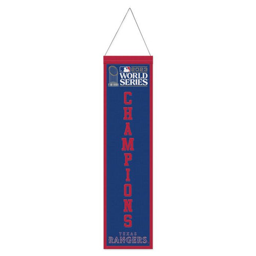 Texas Rangers MLB 2023 World Series Champions Banner Embroidered Wool 8