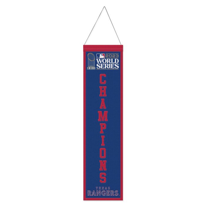 Texas Rangers MLB 2023 World Series Champions Banner Embroidered Wool 8