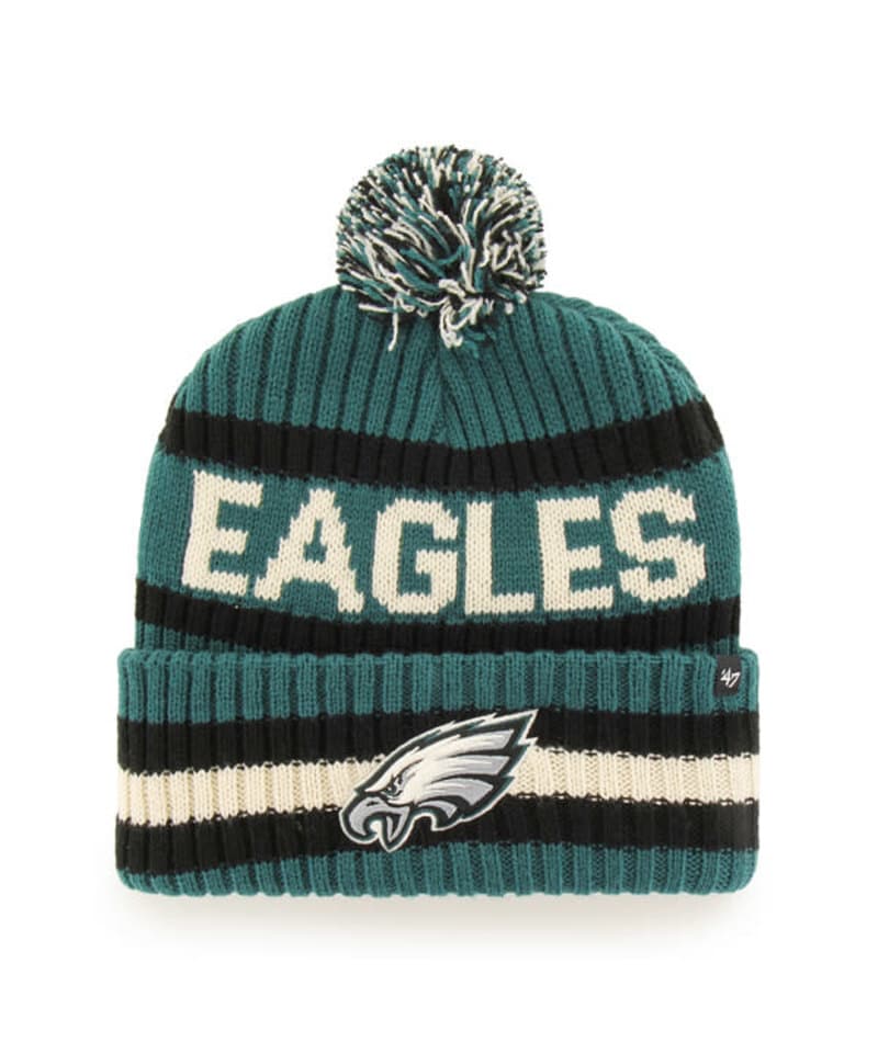 Philadelphia Eagles NFL '47 Brand Green Winter Beanie Knit Ski Cap Hat - Casey's Sports Store