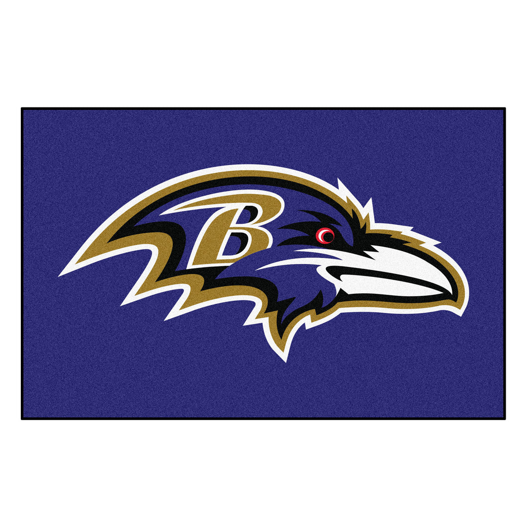 Baltimore Ravens NFL Bath Rug 19” X 30” Northwest Company - Casey's Sports Store