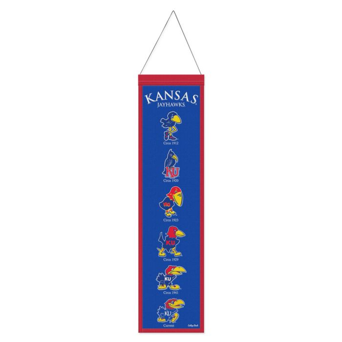 Kansas Jayhawks NCAA Heritage Banner Embroidered Wool 8