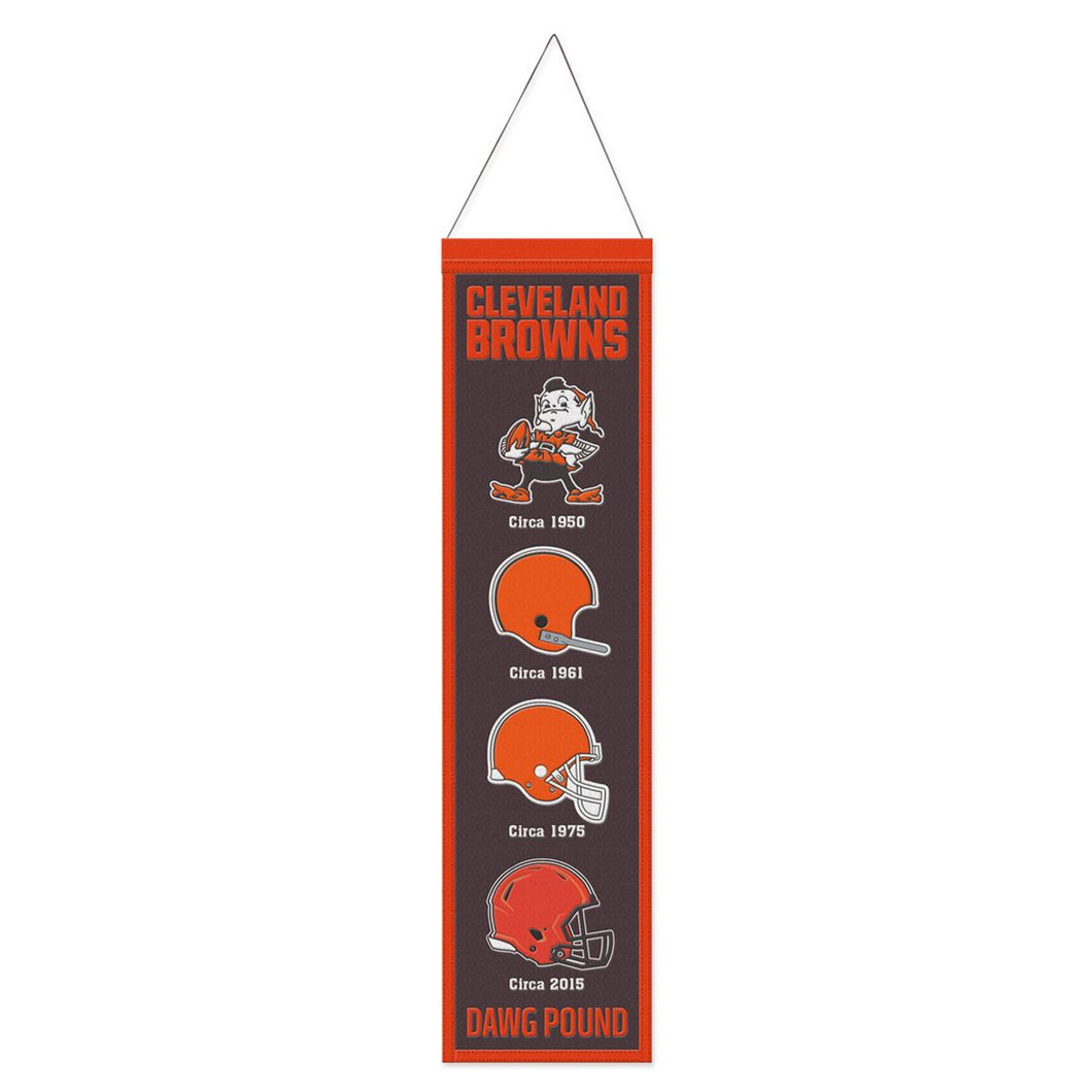 Cleveland Browns NFL Heritage Banner Embroidered Wool 8