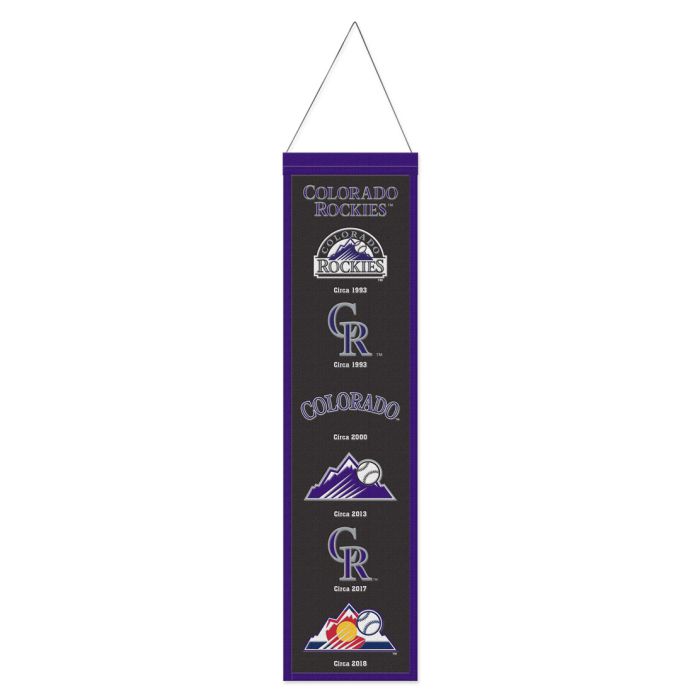 Colorado Rockies MLB Heritage Banner Embroidered Wool 8