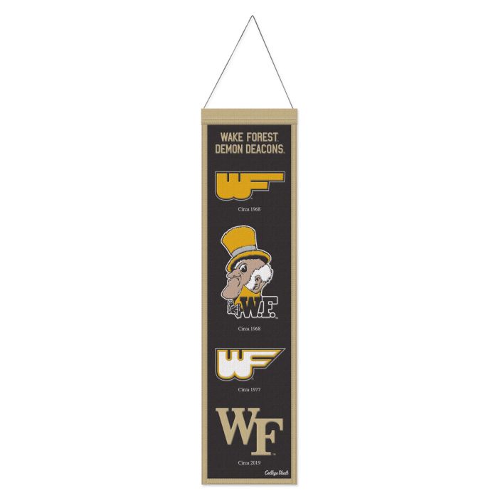 Wake Forest Demon Deacons NCAA Heritage Banner Embroidered Wool 8