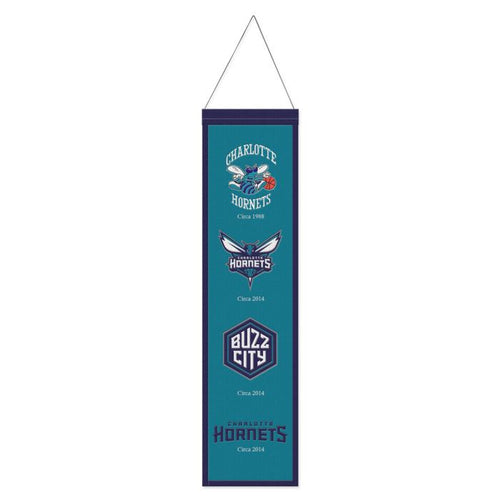 Charlotte Hornets NBA Heritage Banner Embroidered Wool 8