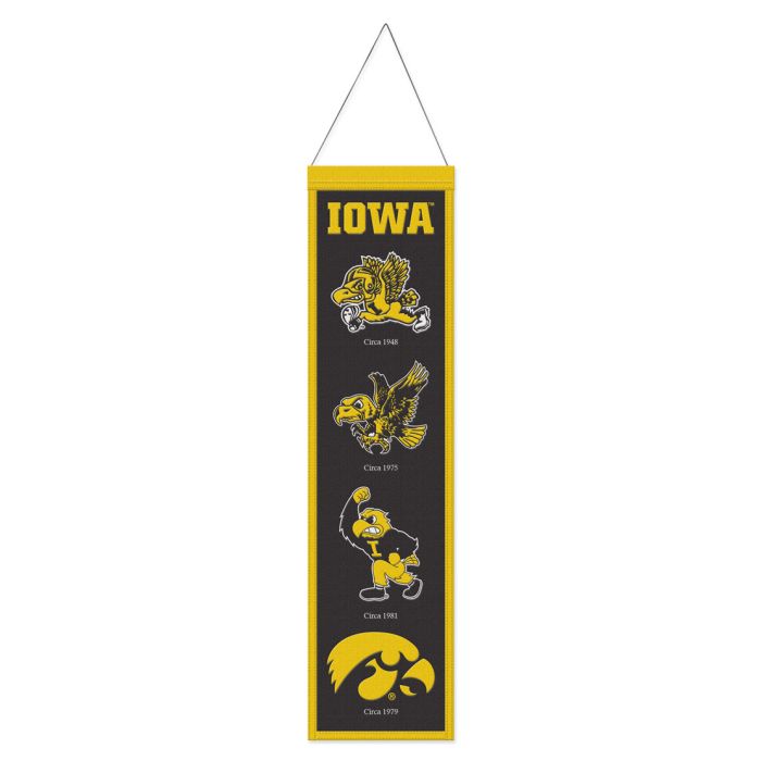 Iowa Hawkeyes NCAA Heritage Banner Embroidered Wool 8