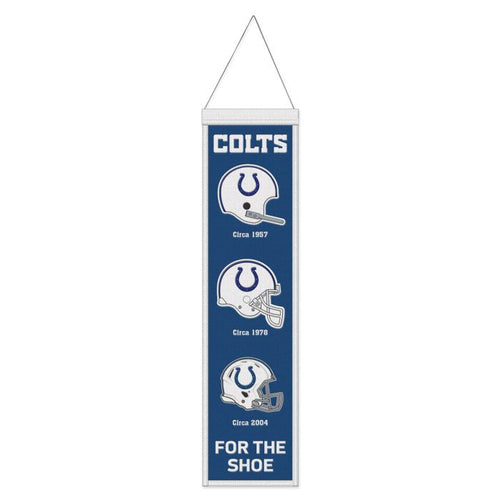 Indianapolis Colts NFL Heritage Banner Embroidered Wool 8