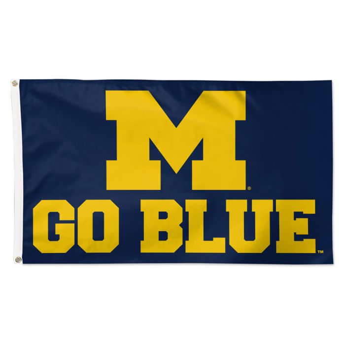 Michigan Wolverines NCAA Blue 3' x 5' Deluxe Team Flag Wincraft